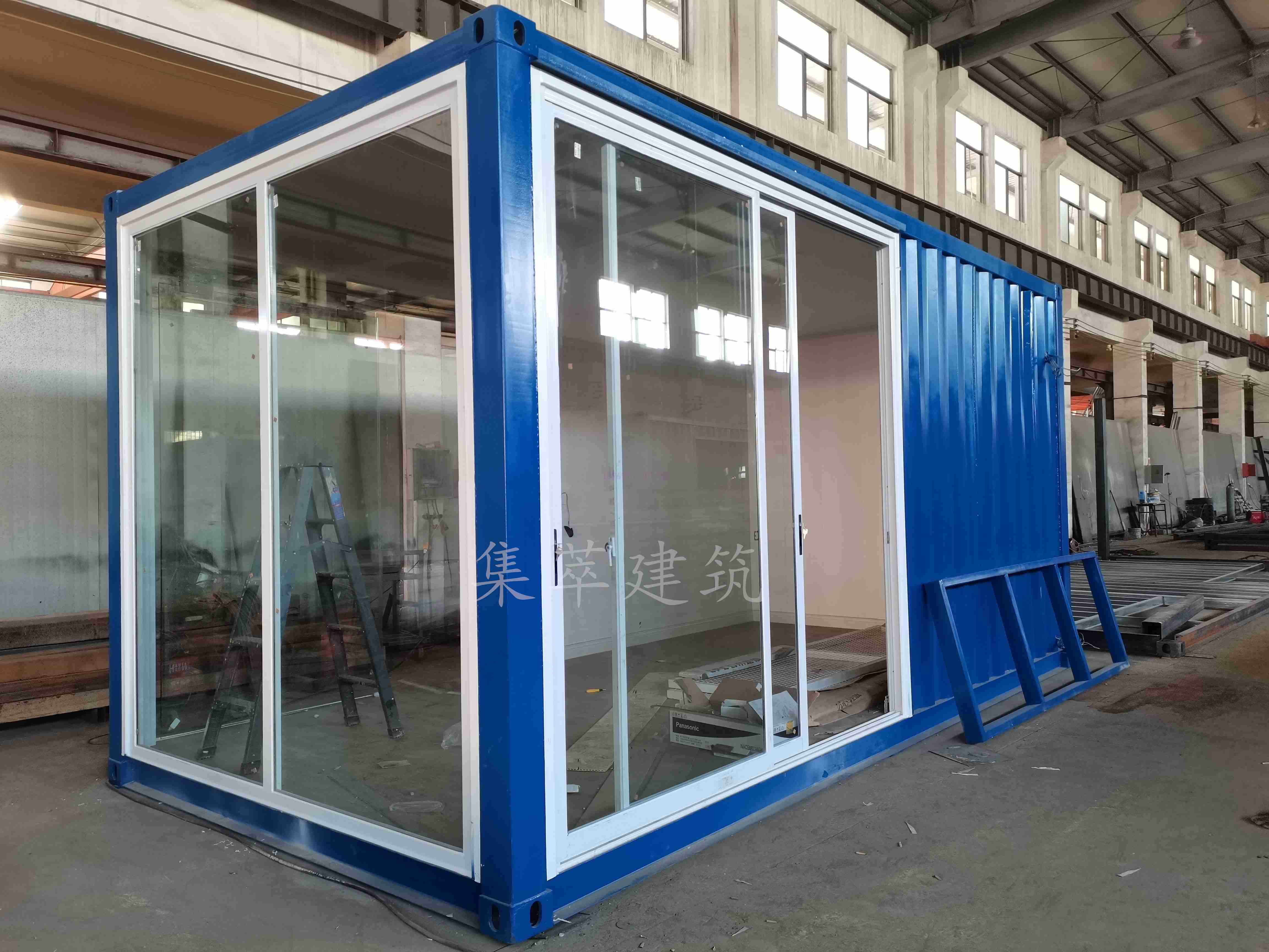 3m Basketball court corrugated plate tempered glass rockwool container ticket lobby shop