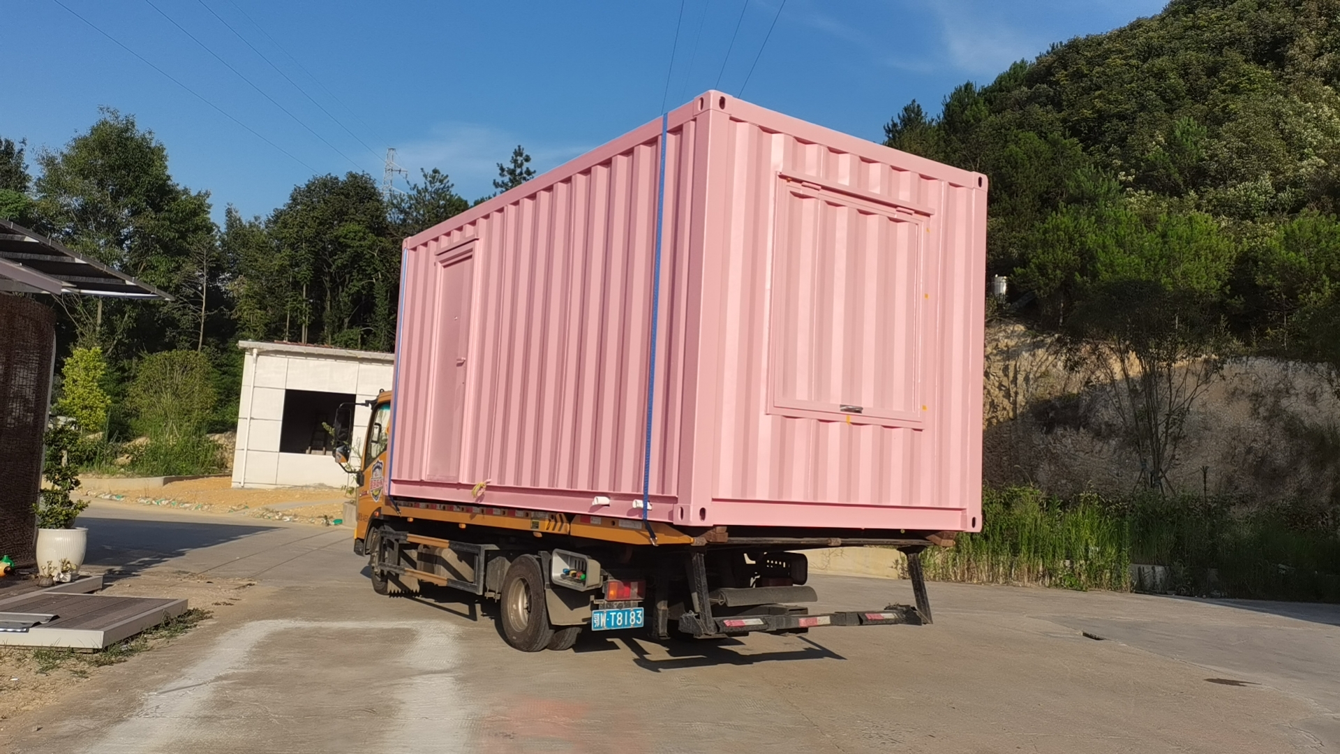 Container vehicle logistics shipment